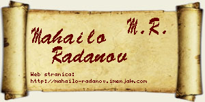 Mahailo Radanov vizit kartica